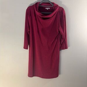 Cozy burgundy, Cowl Neck Dress